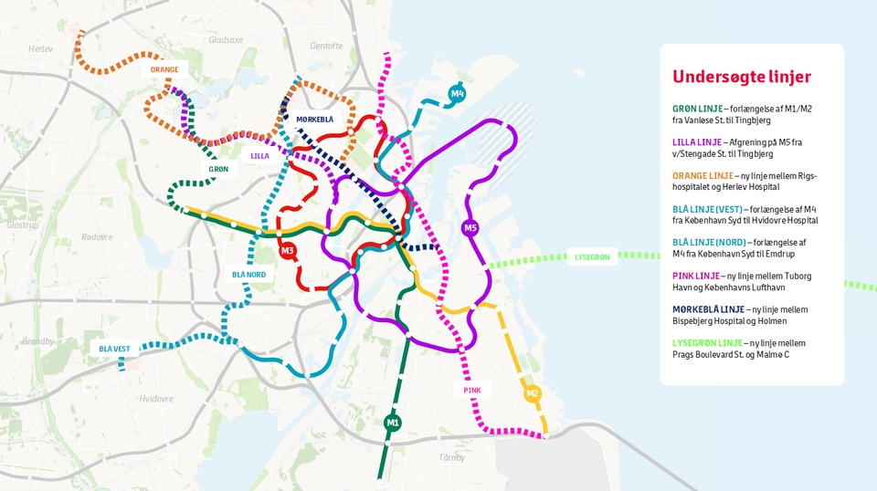 metro, nye metrolinjer København