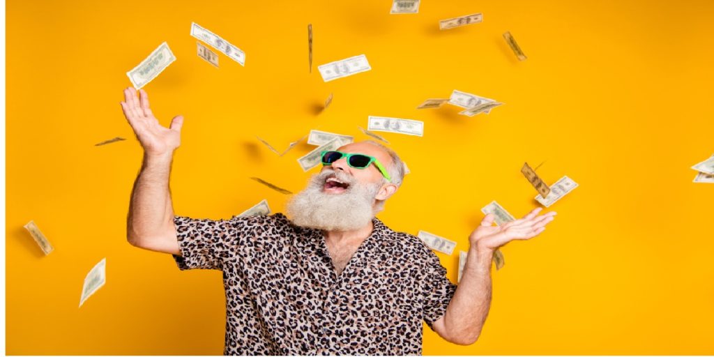 money happy man