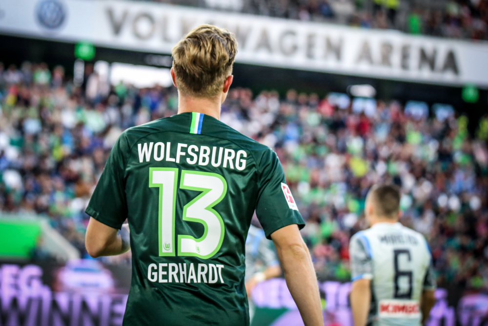 Wolfsburg,,Germany,,August,11,,2018:,Vfl,Wolfsburg,Footballer,,Yannick,Gerhardt