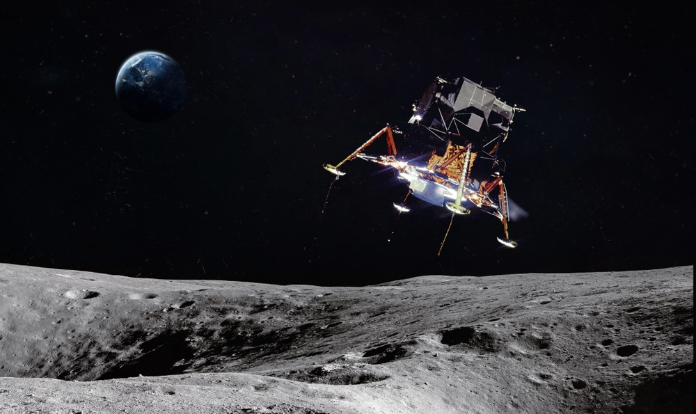 Moon, måne, moon landing, spacecraft, rumskib