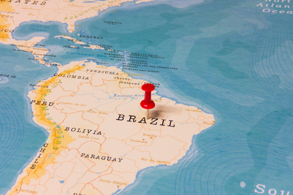 Brazil, Brasilien, Map, Kort