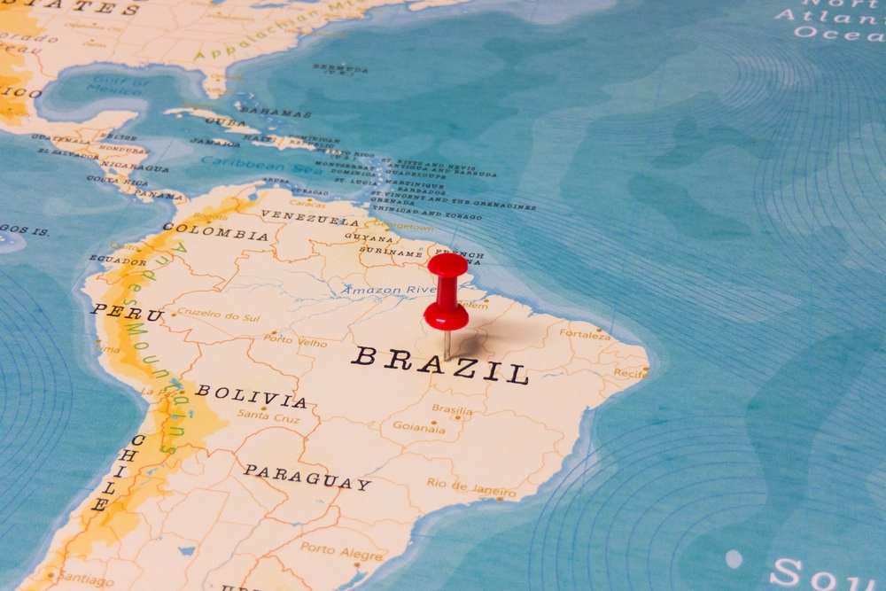 Brazil, Brasilien, Map, Kort