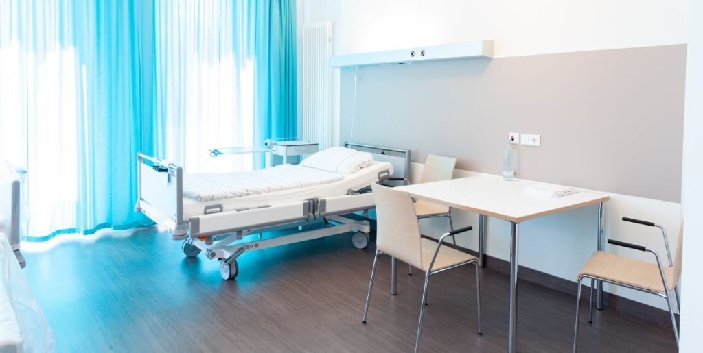hospital sick waiting room bed