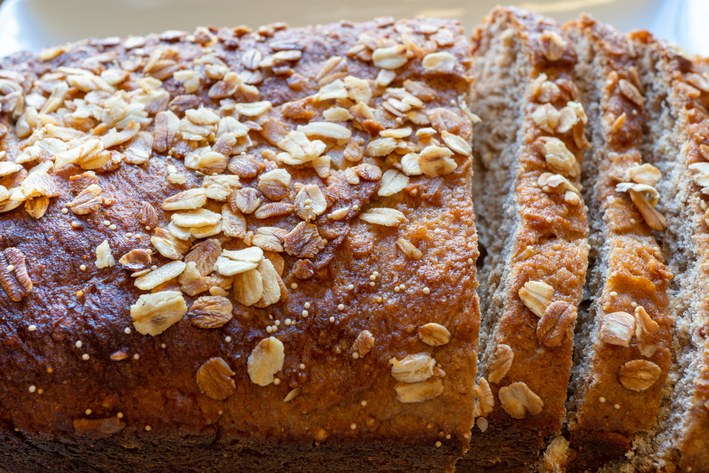 Homemade,Whole,Grain,Wheat,Bread,brød, brødskive