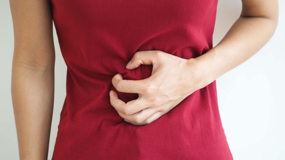 Gastroenteritis, abdominal pain in the middle of her abdomen and position near the navel, Bowel cancer