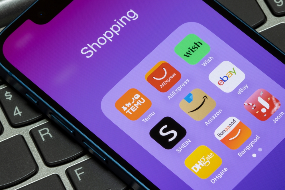 shopping, apps, wish, temu, aliexpress, amazon, shein, ebay, dhgate, banggood, joom