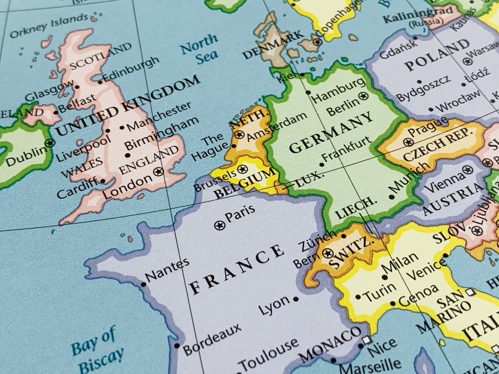 Map, Europe, European Cities, Europæiske byer, hovedstad