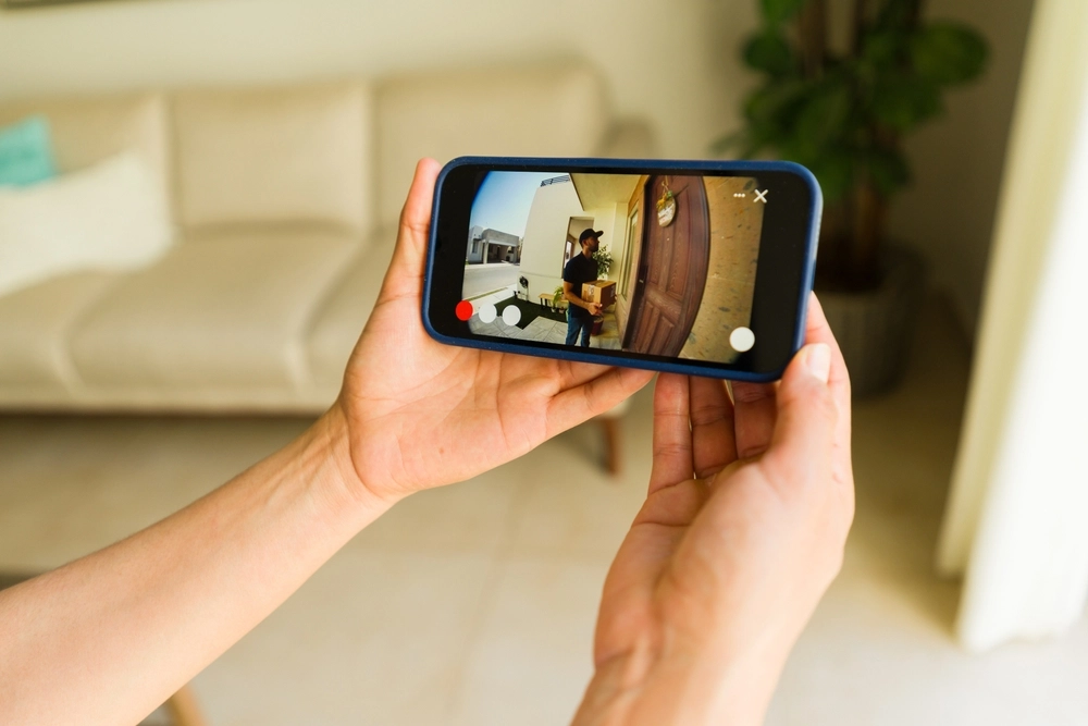 Smartphone, home security, camera, safety, sikkerhed, overvågning, hjem