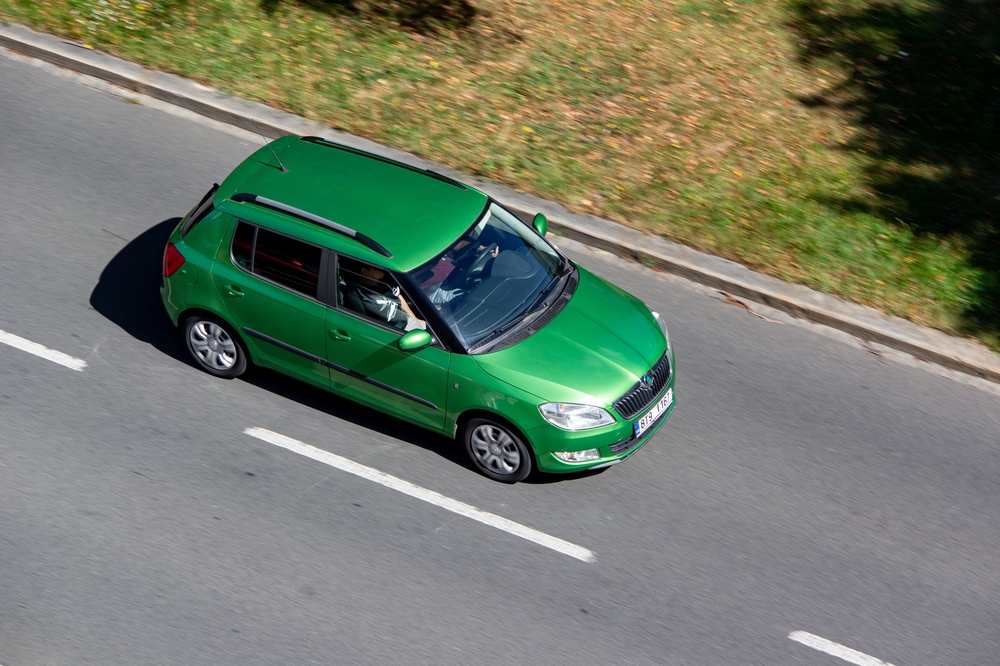 Green Skoda Fabia, Grøn, Car, Bil