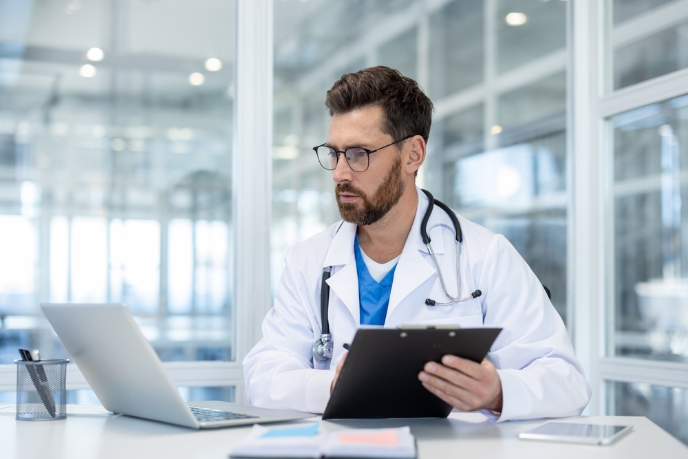 Doctor, doktor, læge, computer, medicine, medicin