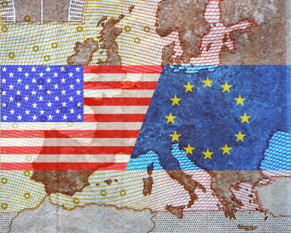American,European,Flag,Transatlantic Bond,USA,EU,Europa