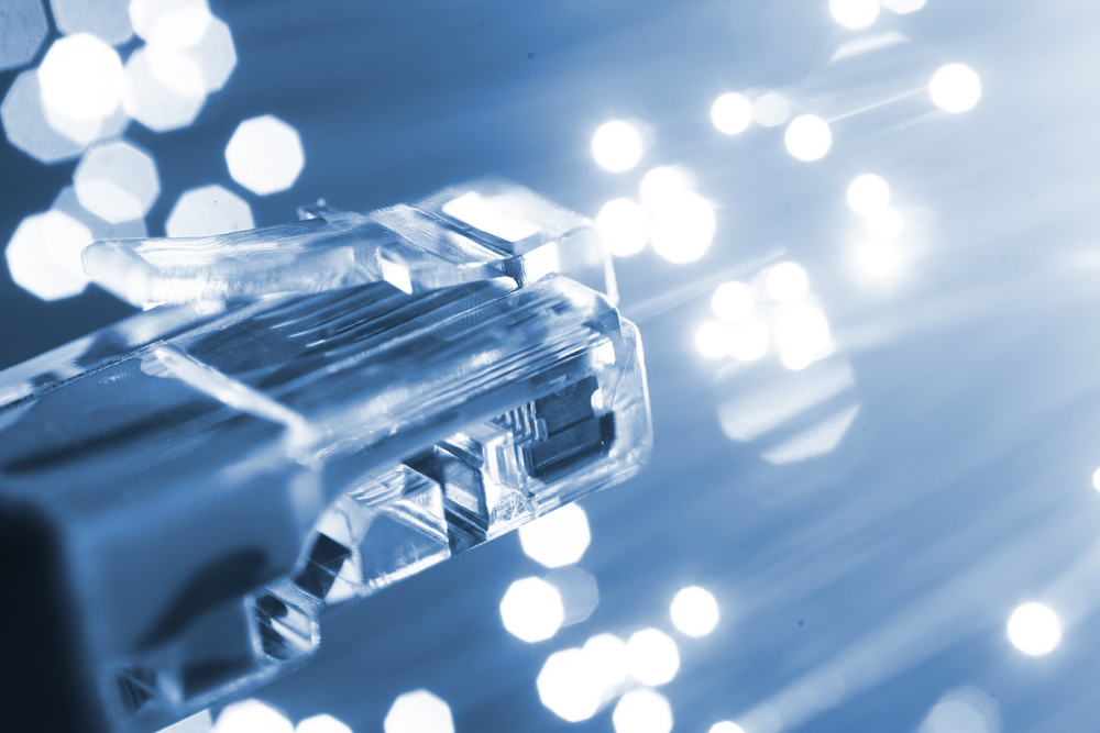 Fiber optics, internet, white light, hvidt lys