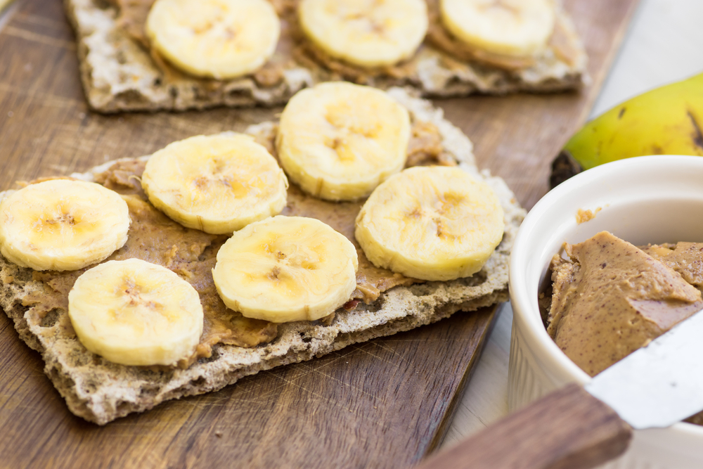 Crispbread,bananas, breakfast, knækbrød, knekkebrød