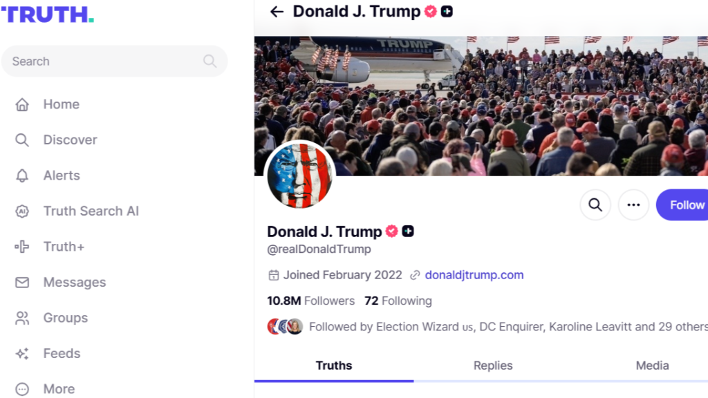 Donald J. Trump / Truth Social