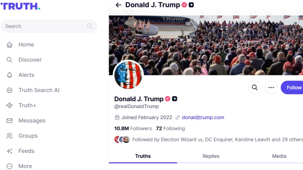 Donald J. Trump / Truth Social