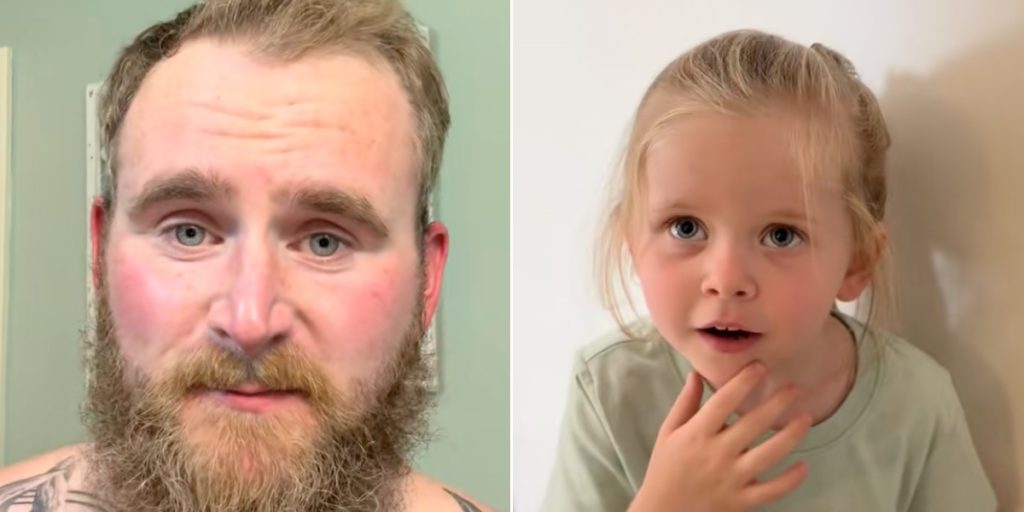 Far barberer sit skæg efter 8 år: Hans datters reaktion er helt fantastisk