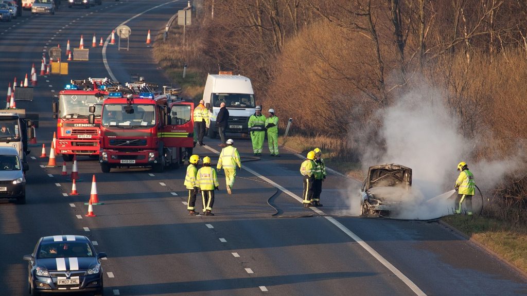 M5 Car Fire