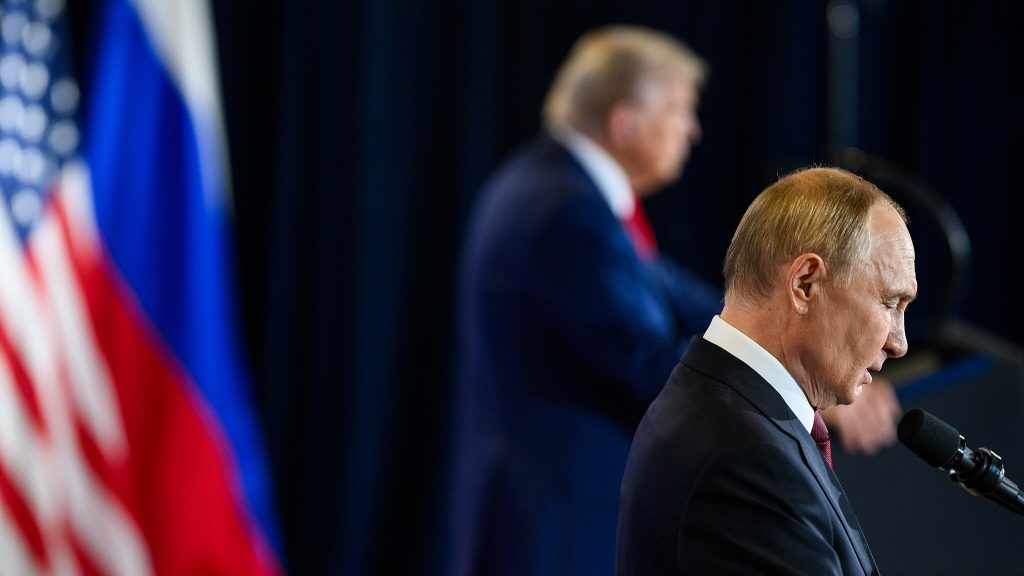 President Donald Trump meets with Russian President Vladimir Putin