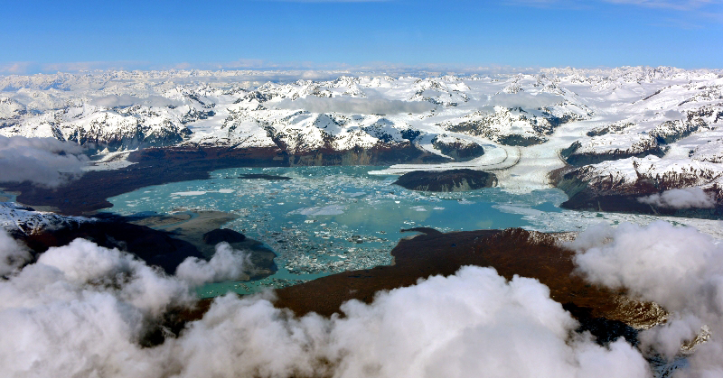 Alsek Lake/Alsek Glacier/Alsek River/ Prow Knob/ Alaska/ Global warming/ Klimaforandring