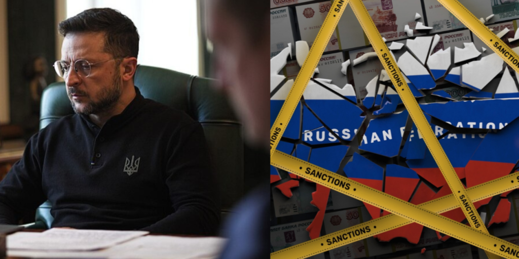 President Volodymyr Zelensky/Ukraine/Russian/Sanction