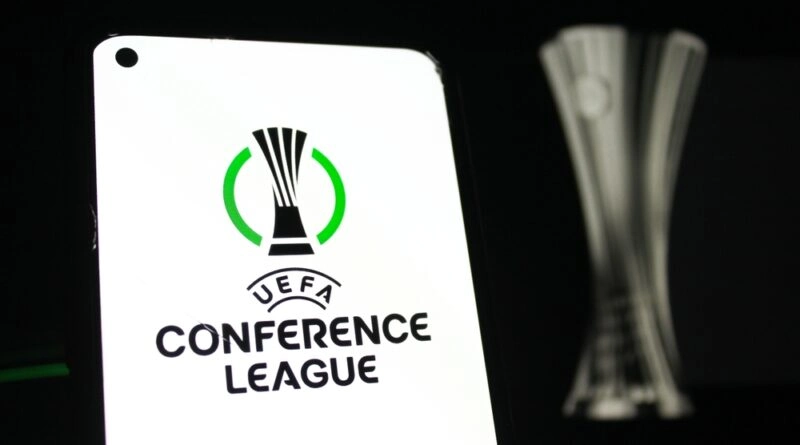 The,Uefa,Conference,League,Logo,On,A,Smartphone,Screen,With