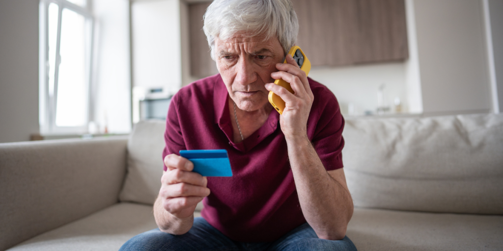 Ældre telefon Kort dankort svindel