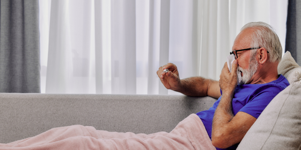 elderly sick syg ældre mand pensionist