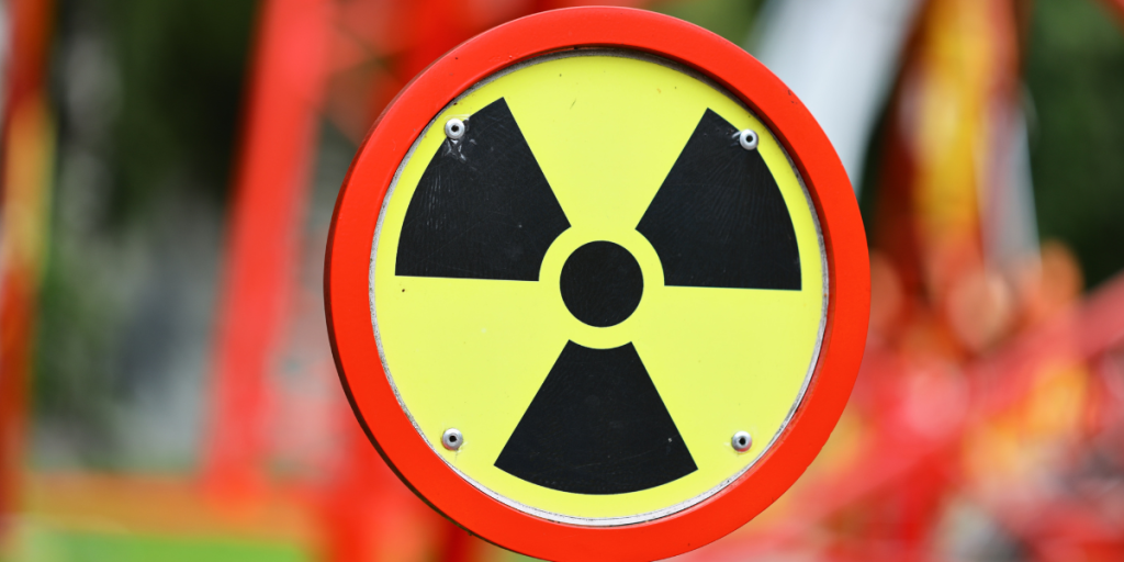 Radioactive radon skilt