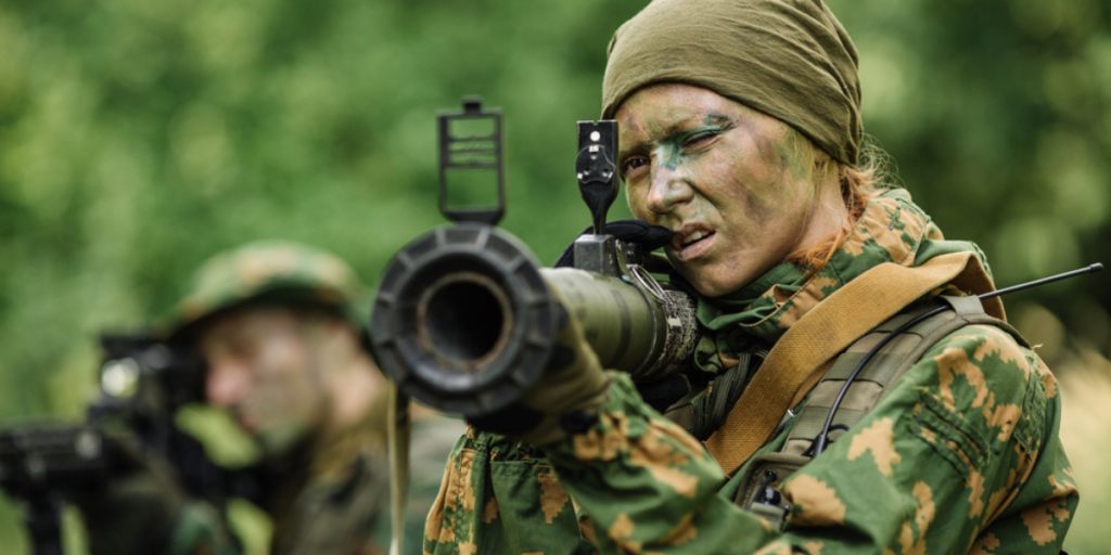 Russian female soldier