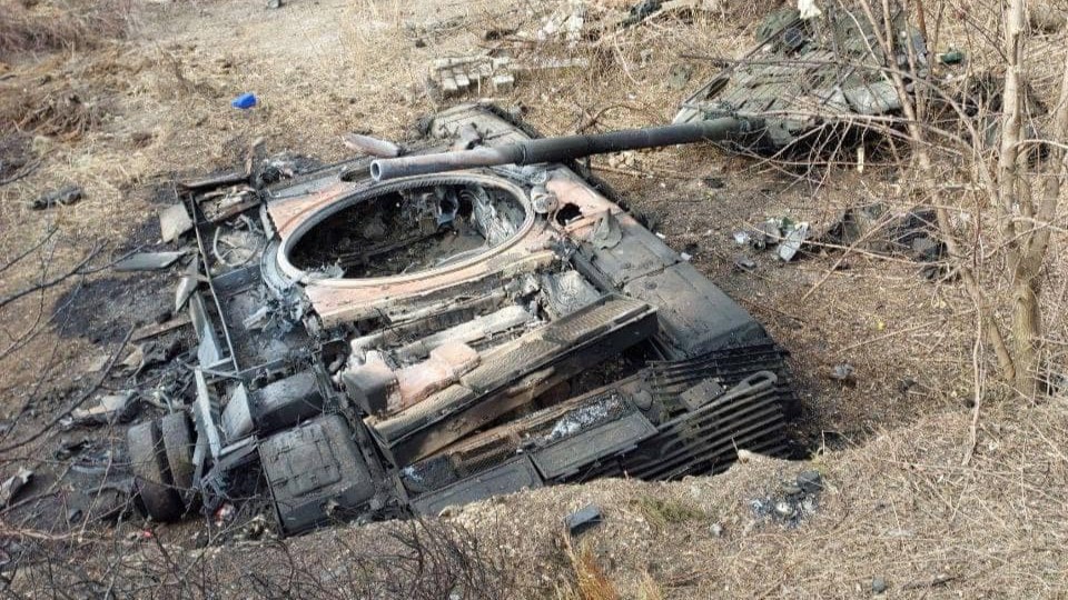 Destruction of Russian tanks