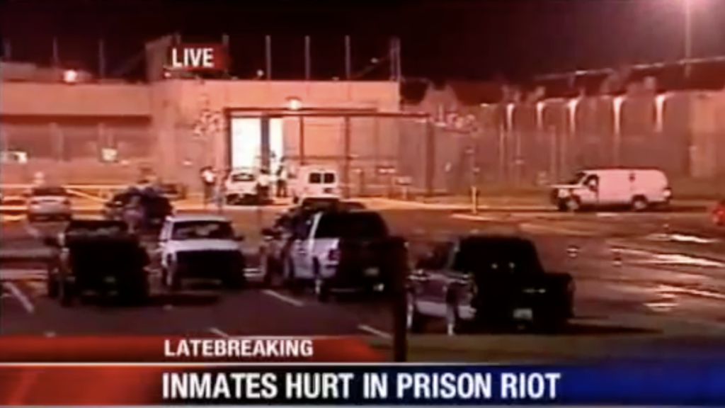 North Fork Prison Front Entrance during riot