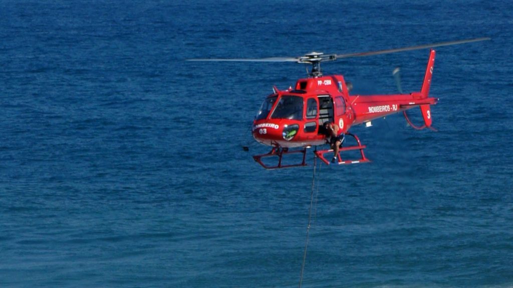 Chopper ocean rescue beach