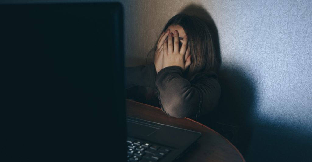 Girl being blackmailed, mobbad