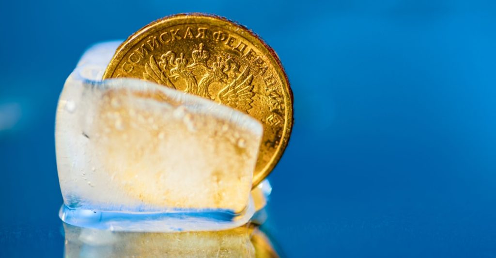 Frozen russian money, frysta pengar