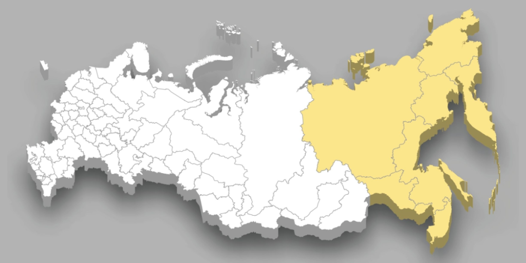 Russia, map, far east