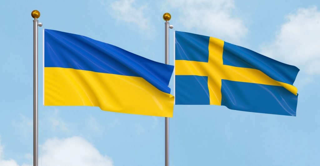 Ukraina, Sverige, swedish flag, ukraine flag
