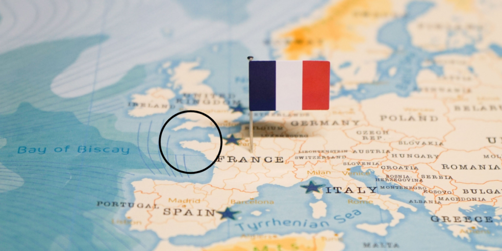 France, Brittany, map
