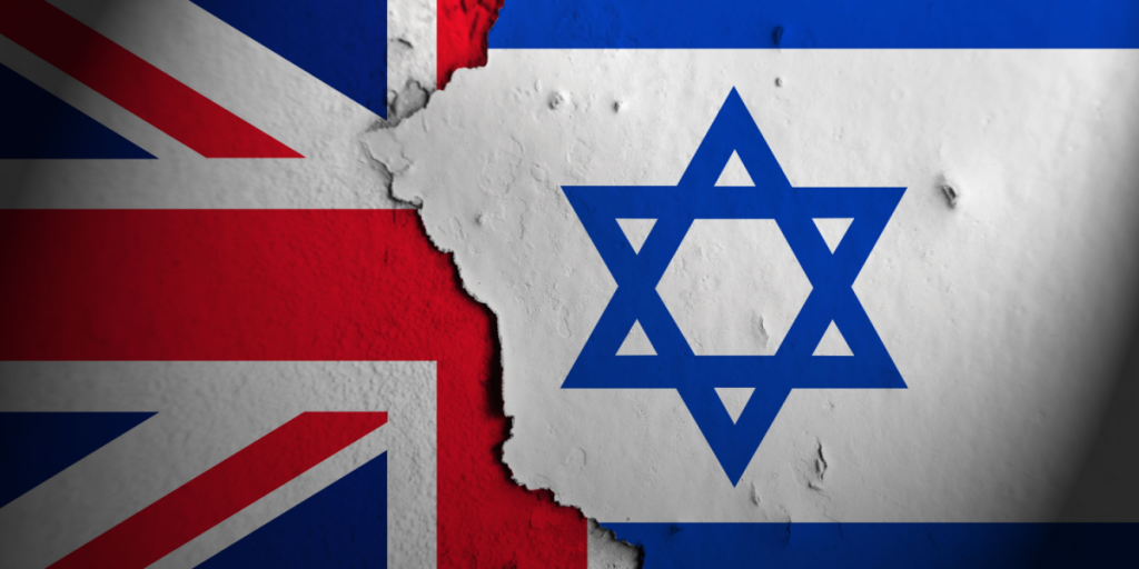 United Kingdom, UK, Israel, flags