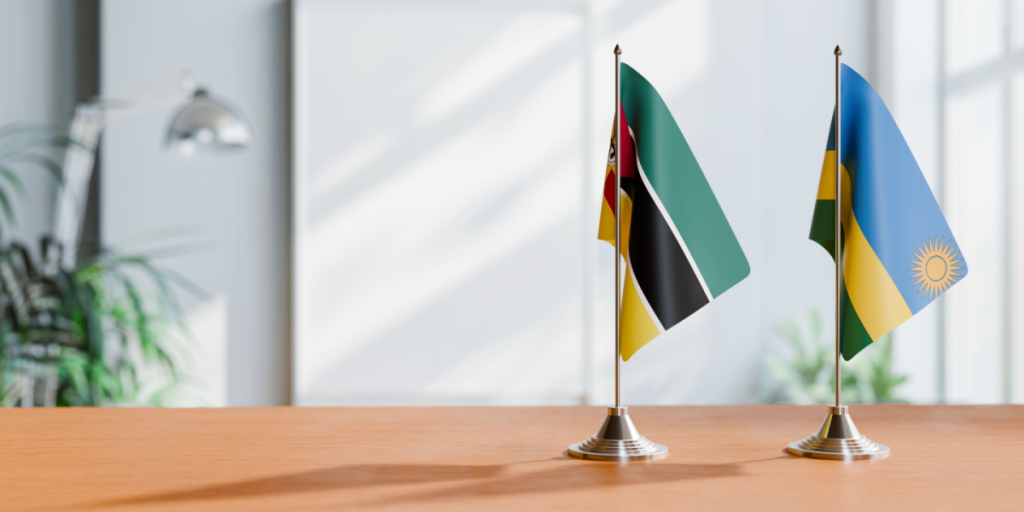 Rwanda, Mozambique, flags