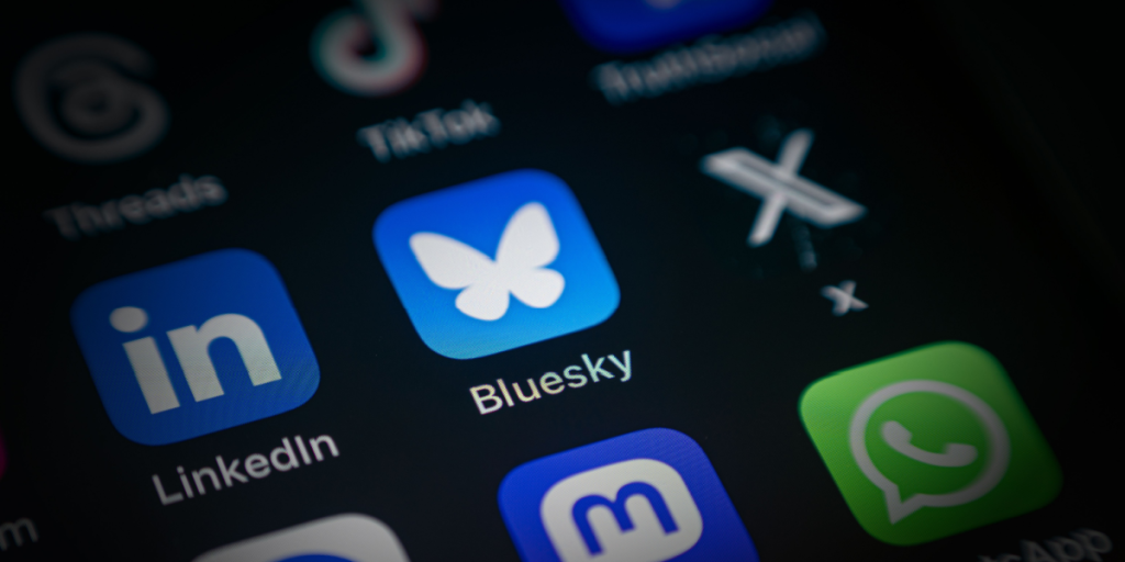 Social media, BlueSky, LinkedIn, X