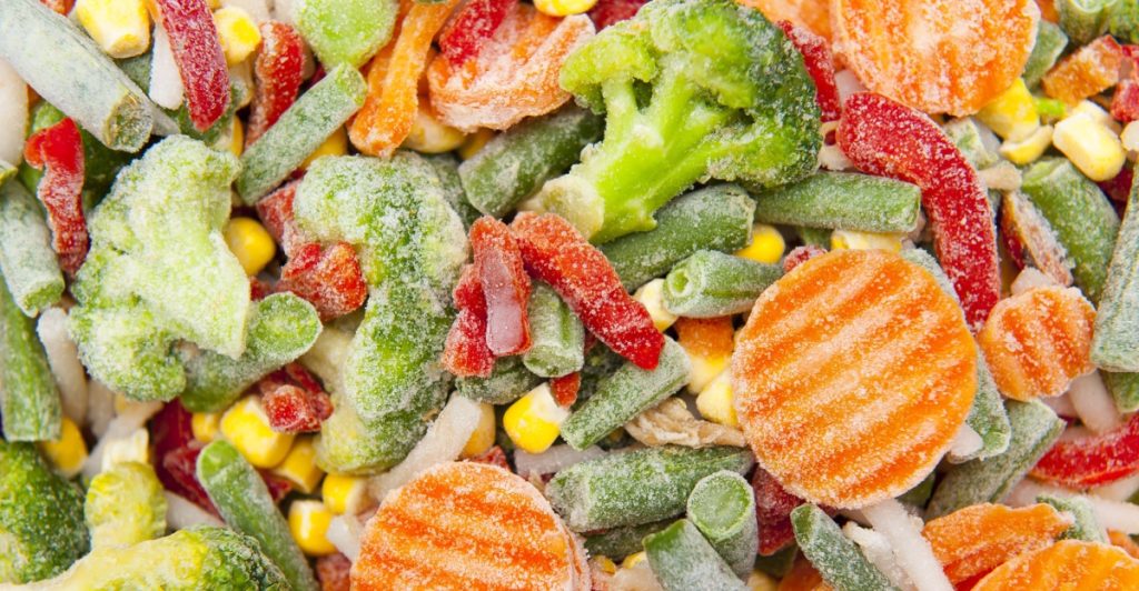 Frysta grönsaker, frosne grøntsager, frozen vegetables