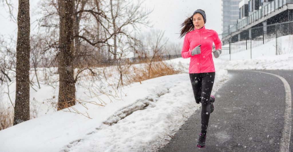 Winter, running, springa