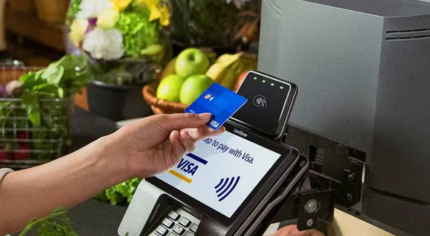 Visa, bankkort, kreditkort, credit card, contactless payment, tæppe, betale, kontaktløs betalning