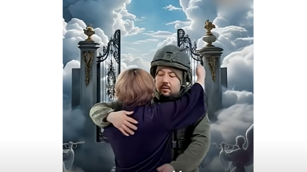 dead russian soldier deepfake video AI