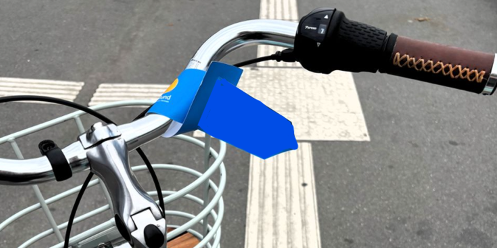 blå sløjfe cykel