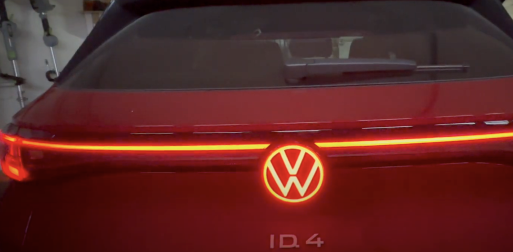 Glowing VW logo