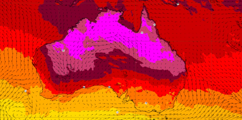 Heat wave Australia, hedebølge, hetebølge, varmt, temperatur, oktober 2025