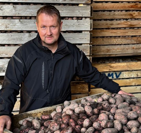 Potetbonde Ole Martin Veske, kartoffelbonde, potatoes