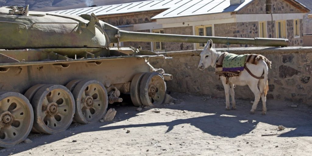 donkey russia war tank