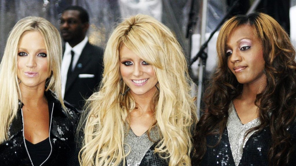 Three members of band Danity Kane, from left to right, Shannon Bex, Aubrey O'Day, and Dawn Richard